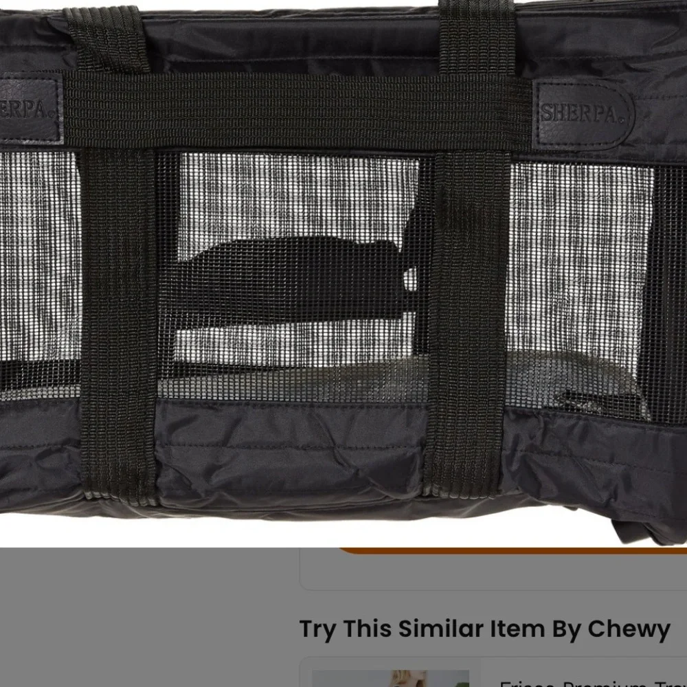 Pre Loved Sherpa Original Airline Approved Small Dog and Cat Carrier.